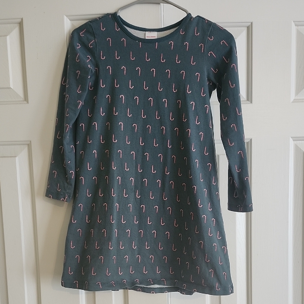 Hanna Andersson Green Candy Cane Dress
